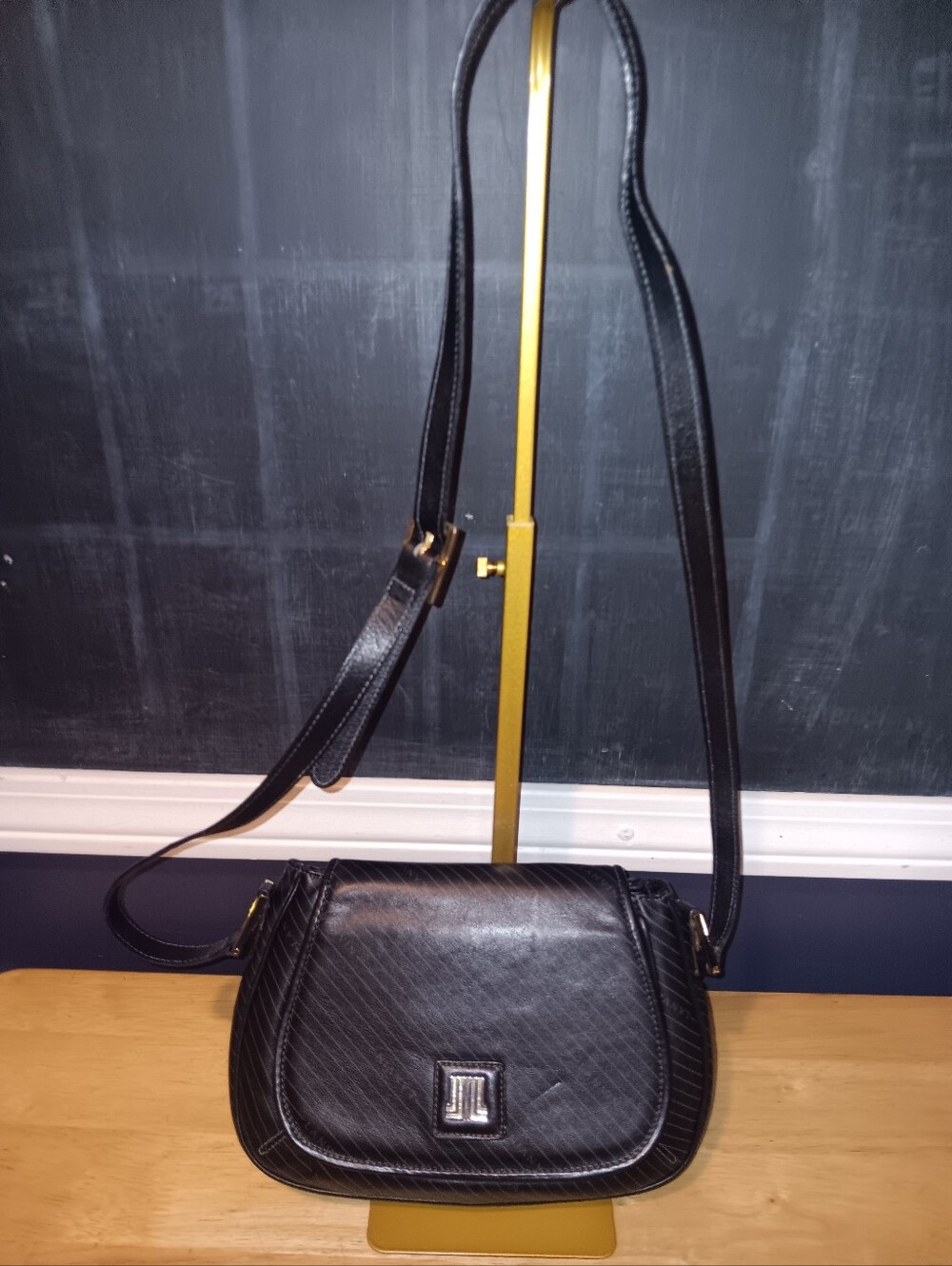 Lanvin Vintage Leather Logo Crossbody Bag